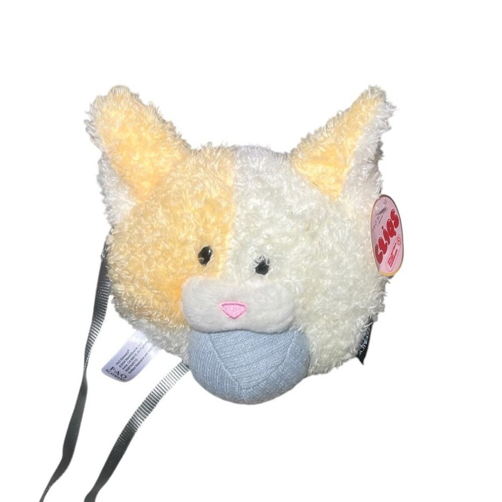 FAO Schwarz Cliqs Kitty Handbag Purse With Ball of Yarn Plush NWT Kids 3+